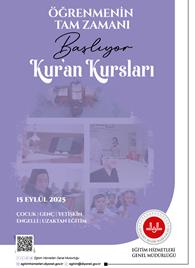2025 Eğitim Öğretim Yılı Kur'an Kursları Afişleri